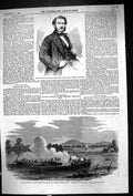 Old 1858 Captain Harrison Commander Eastern Ship Amethyst Canton Crim 19th
