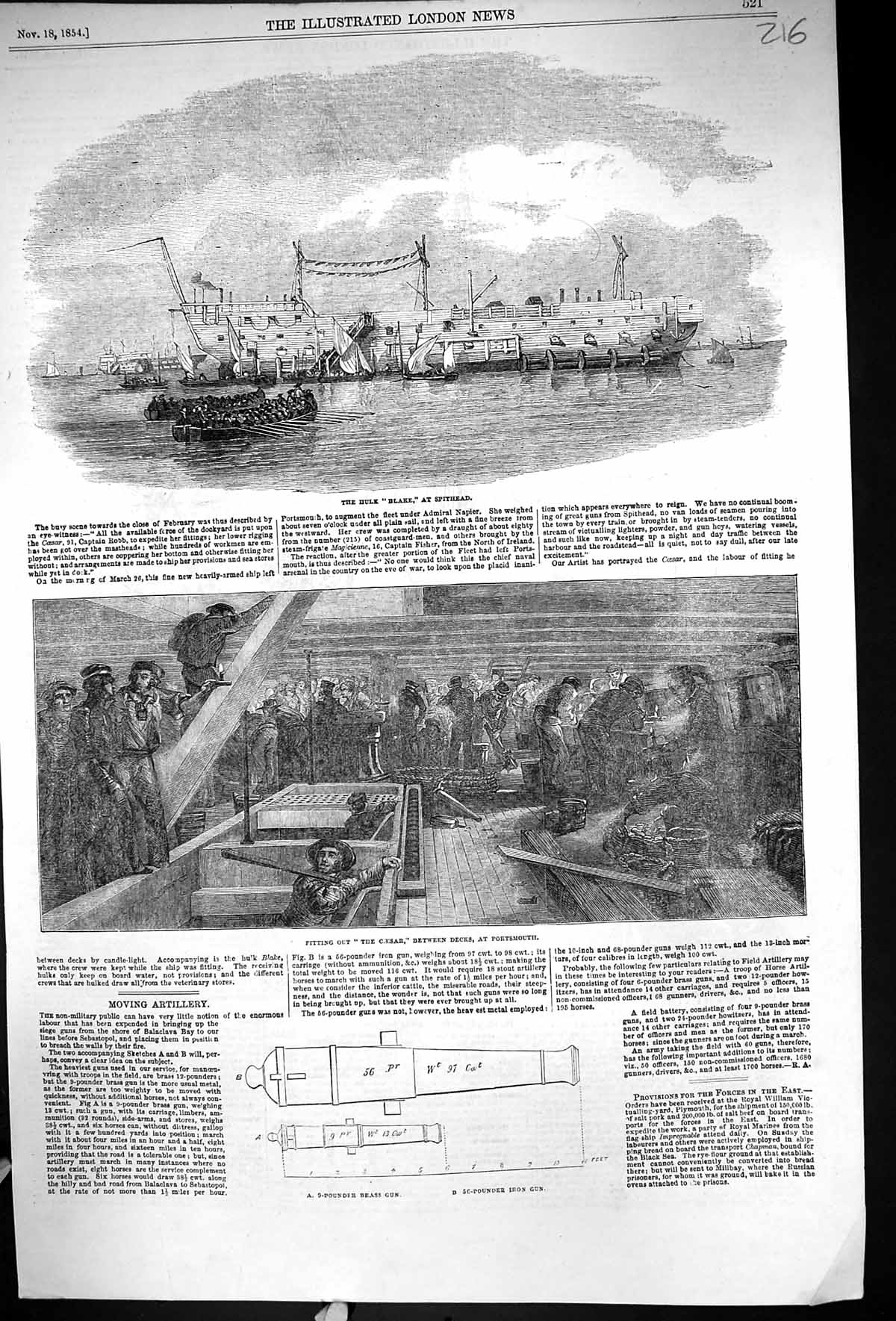 Old 1854 Hulk Ship Blake Spithead Caesar Portsmouth Wreck ForerunnerVictorian