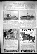 Old Print 1911 Navy Ship Von Der Tann Danton Ross Belfast Dry Ginger Ale 20th