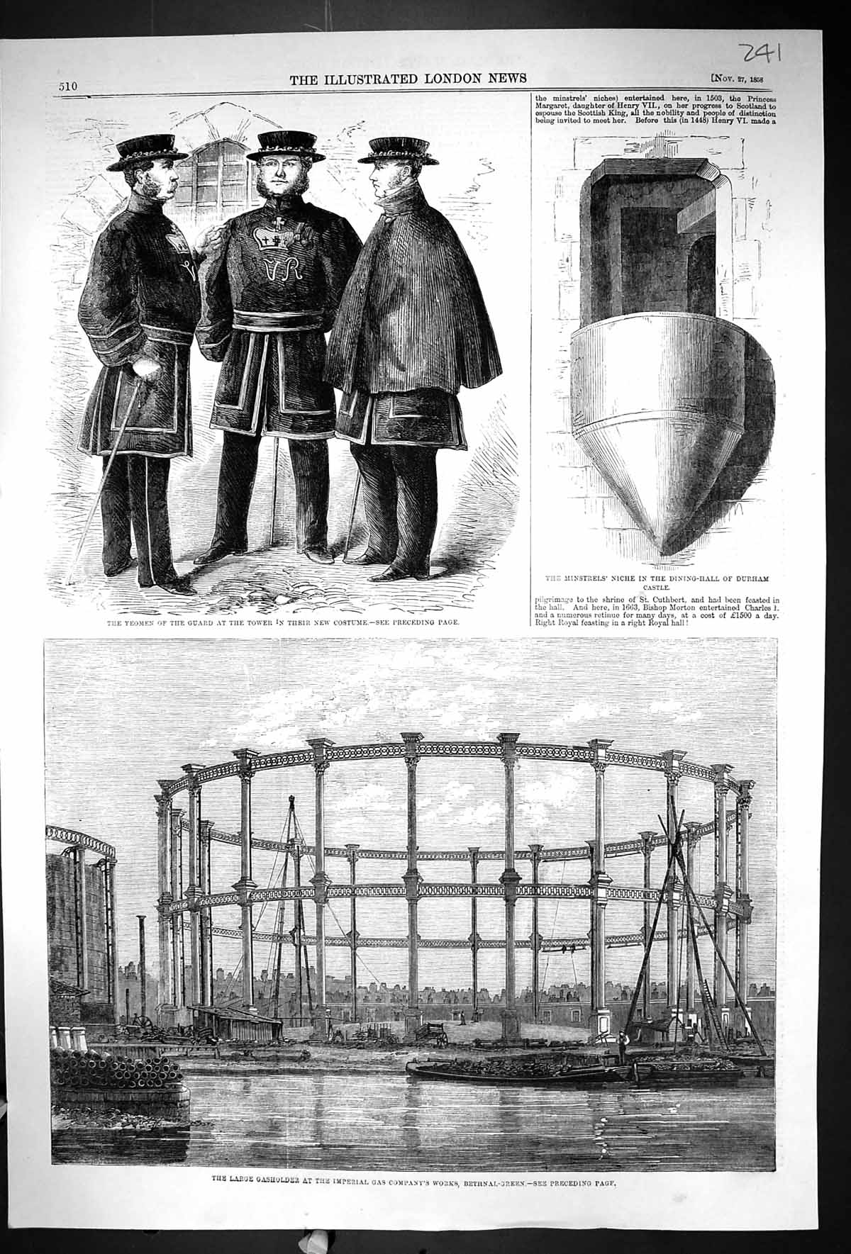 Old 1868 Yeomen Guard Tower London Gasher Imperial Gas Works ScottVictorian