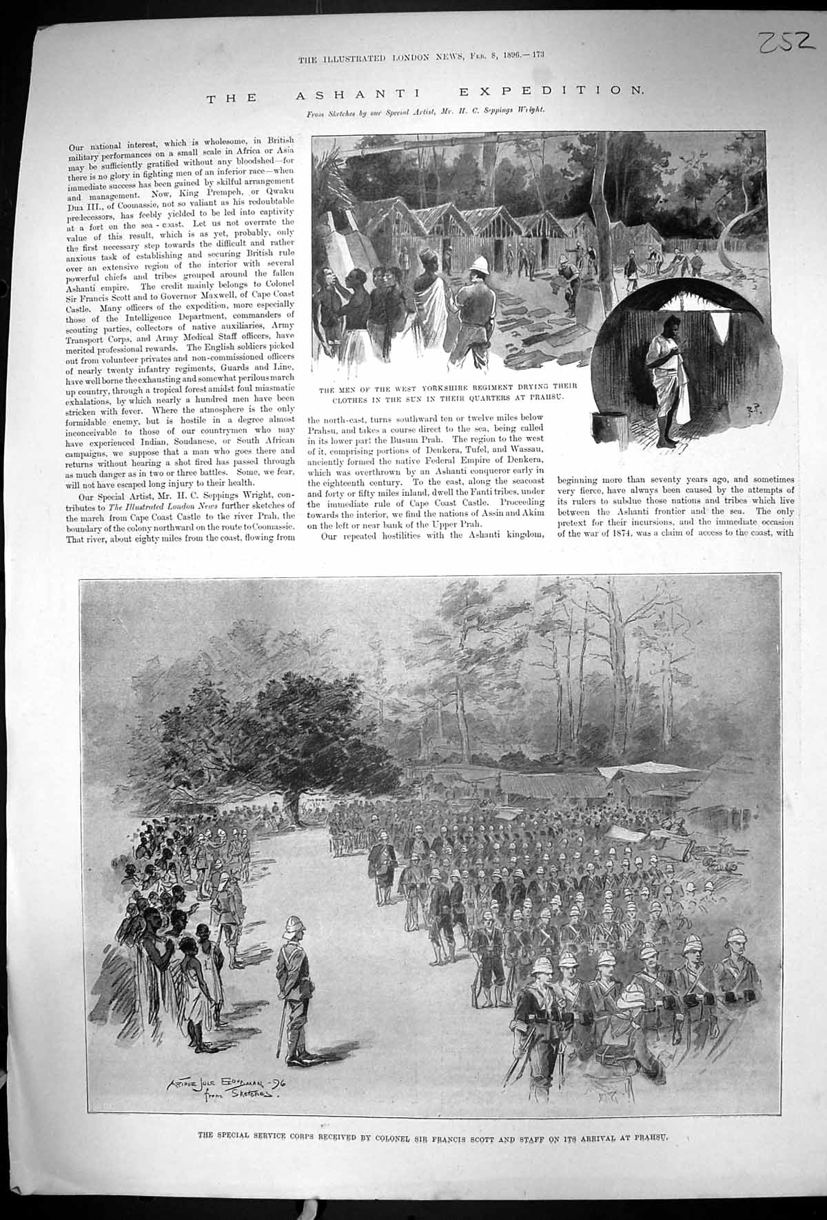 Old 1896 Ashanti Expedition Yorkshire Siers Francis Scott Prahsu WVictorian