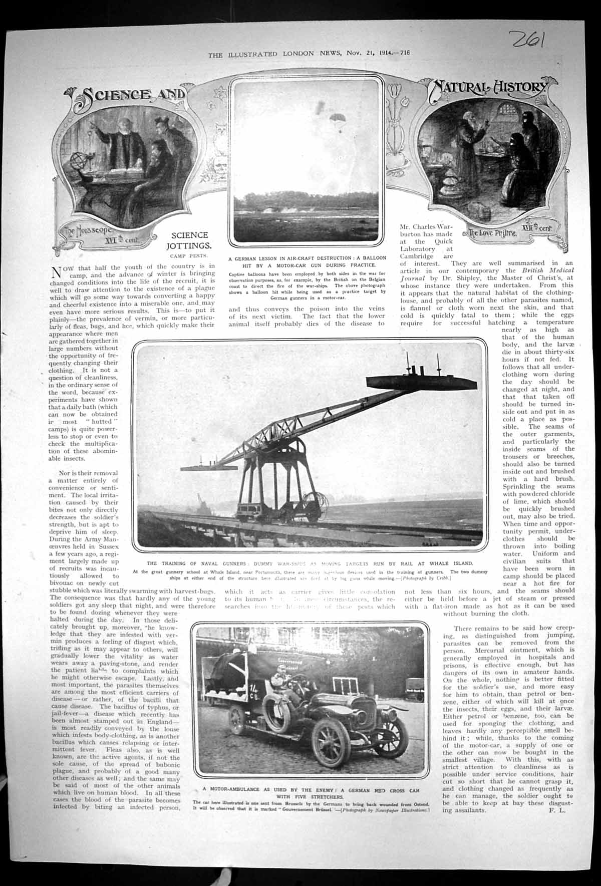 Old 1914 Naval Gunners Dummy War Ships Whale Island Motor Ambulance S 20th