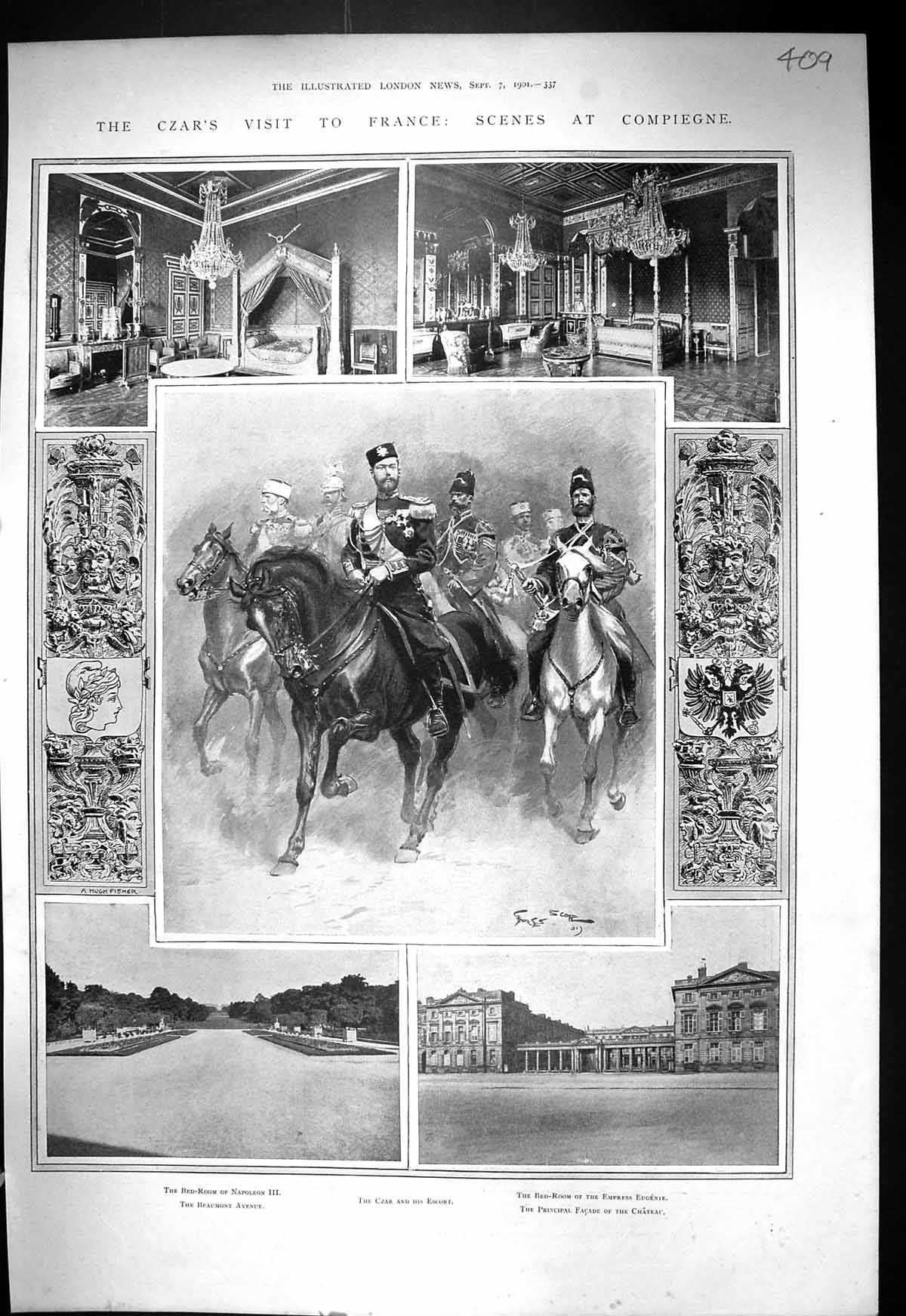 Old 1901 Czar Russia France Compiegne Napoleon Beaumont Eugenie Ship Victorian