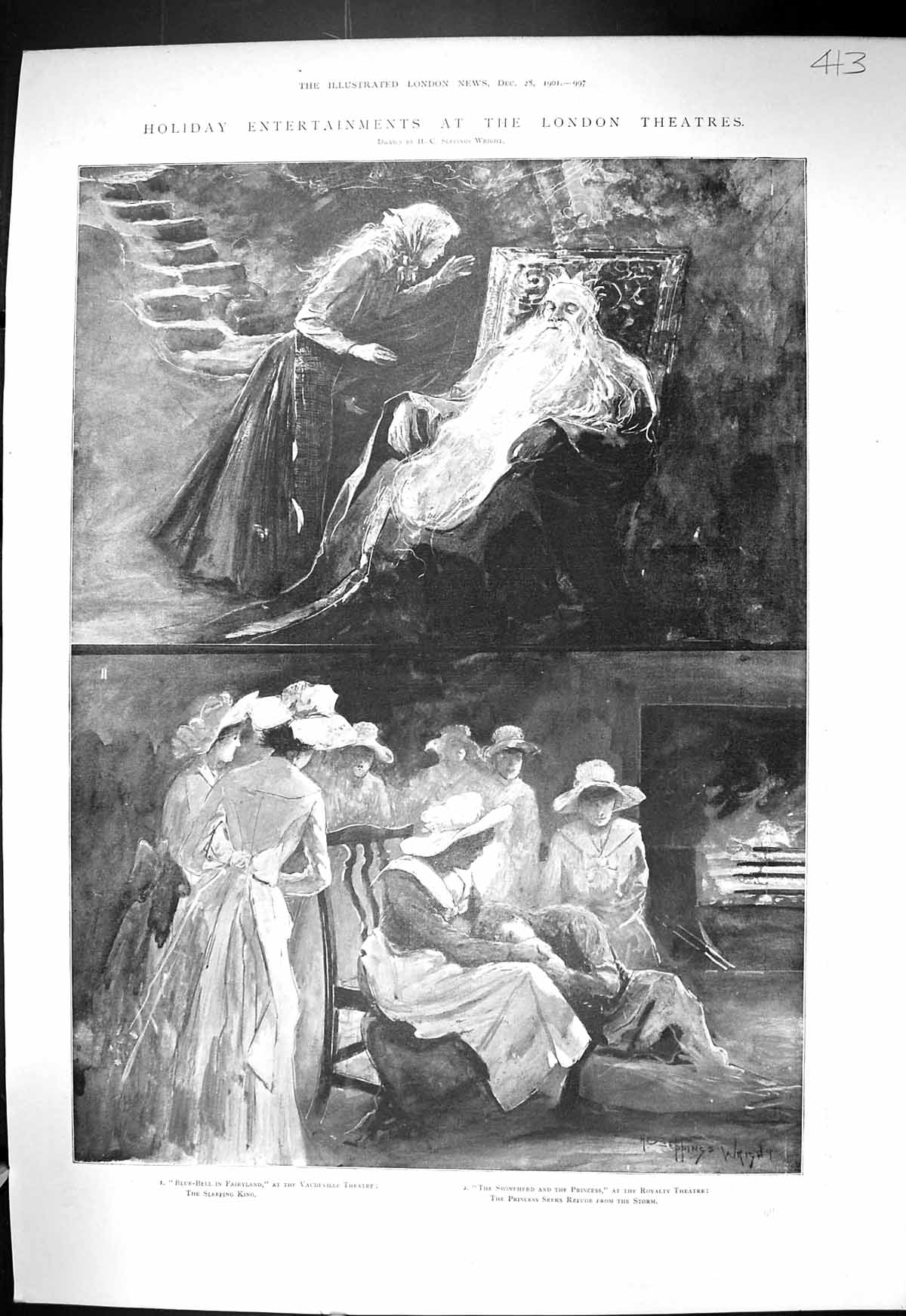 Old 1901 London Theatre Vaudeville Fairyland Royalty Victoria Luggage Victorian
