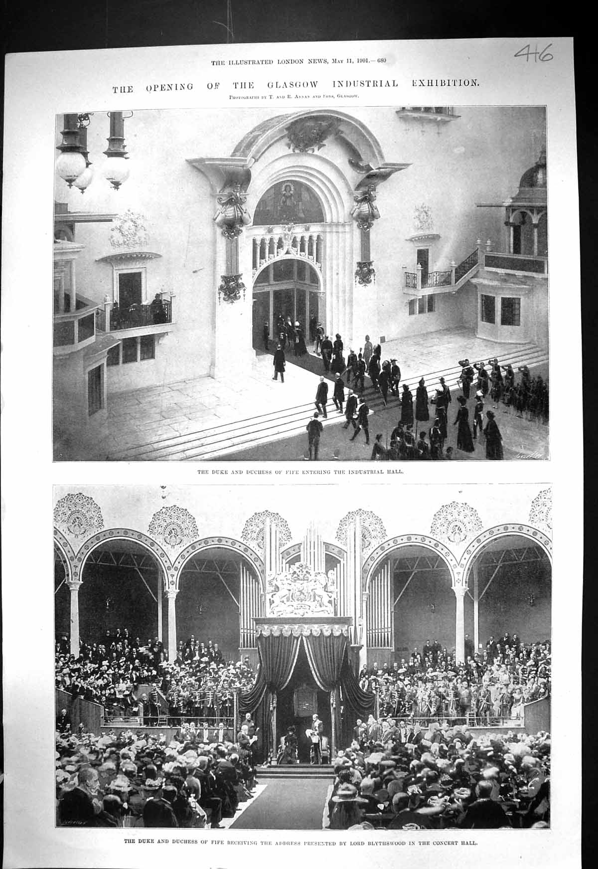 Old 1901 Glasgow Exhibition Duke Fife Lord Blythswood Kelvin Scotland Victorian