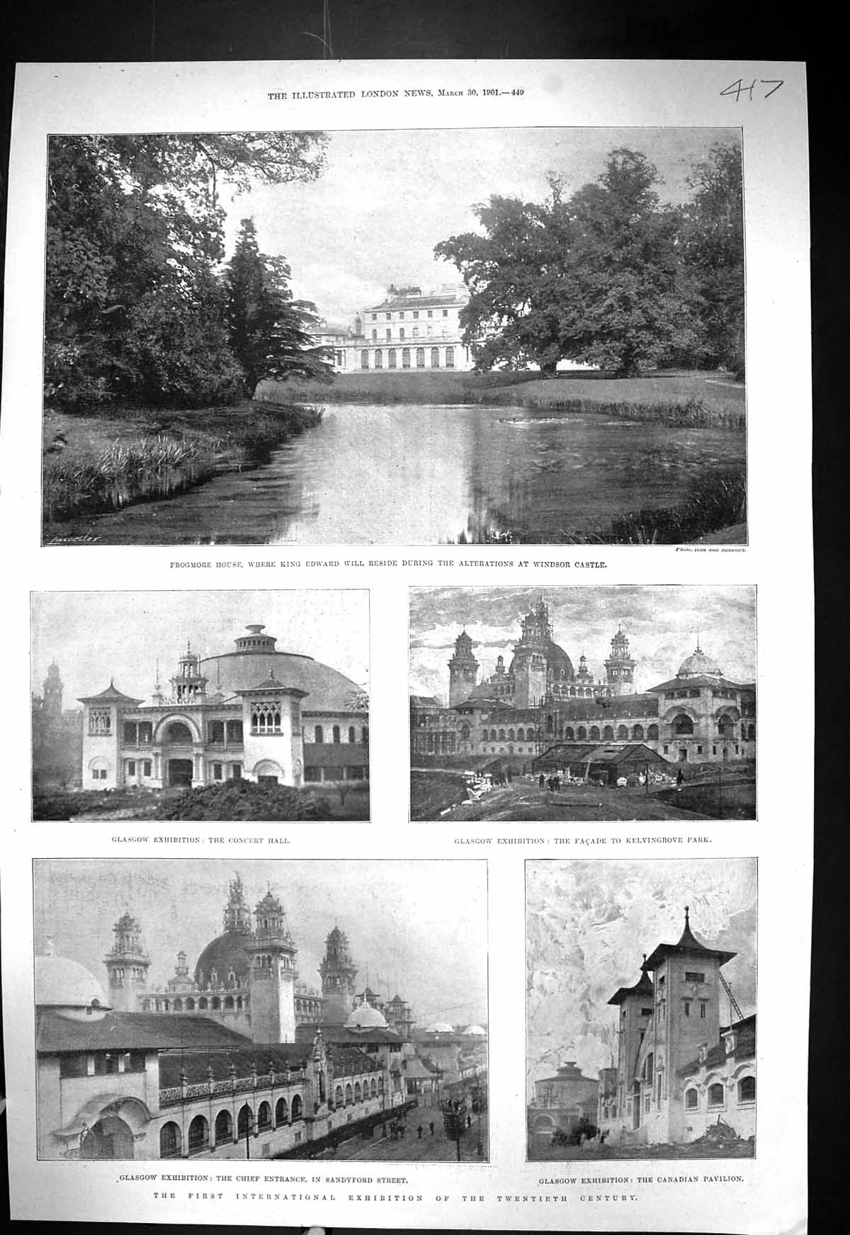 Old 1901 Frogmore House Glasgow Exhibition Kelvingrove Niagara Boer S Victorian