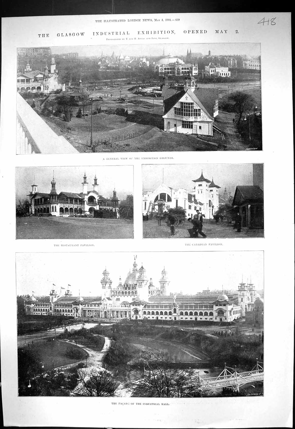 Old 1901 Glasgow Exhibition Industrial Hall Boar Windsor Ireland Cora Victorian