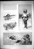 Old 1890 Earl Lonsdale Arctic Yucon River Alaska Dead Whale Esquimaux Victorian