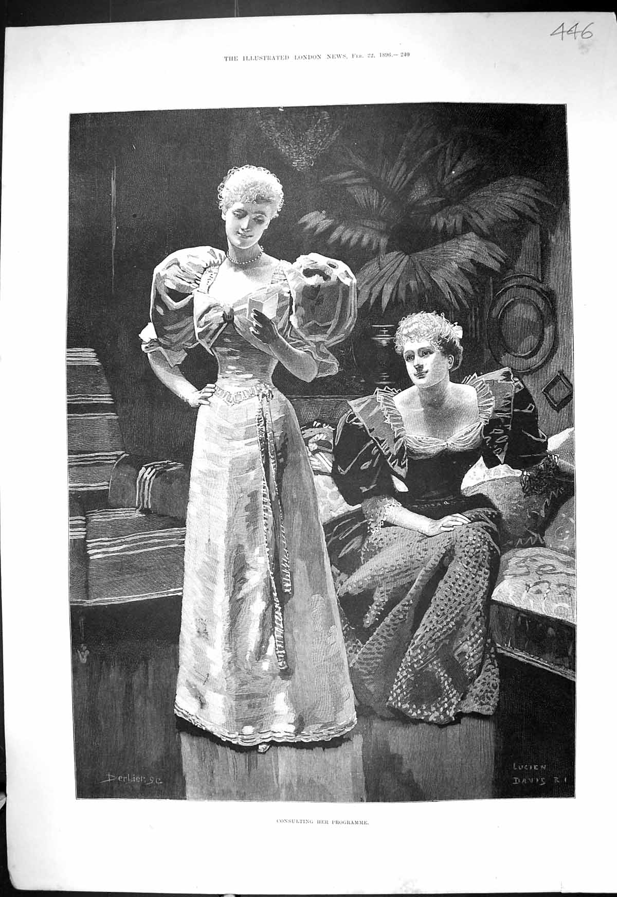 Old 1896 Theatre Ladies Consulting Programme Fox Crown Inn Highgate V Victorian