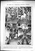 Old 1918 Interior British Submarine War Artillery R.F.A. German Army 20th