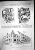 Old 1896 Pneumatic Tyre Company Works Coventry Wheel Shop Inflating T Victorian