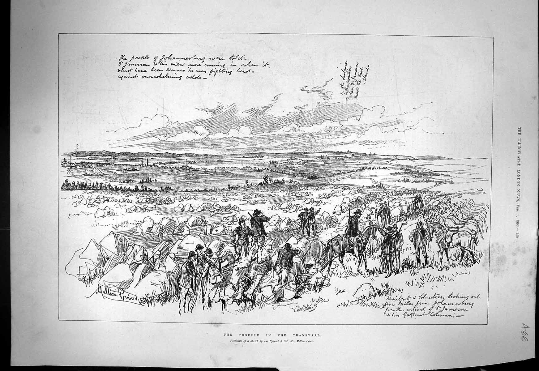 Antique Print 1896 Transvaal Africa GFields Office Johannesburg Melton Prio