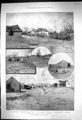 Old 1896 Matabili Rising Buluwayo Jameson King Lobengula Hospital Map Victorian