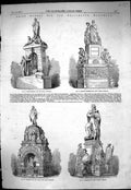 Old 1857 Wellington Monument Models Florence Cambi Folcini Hahnel Alf Victorian