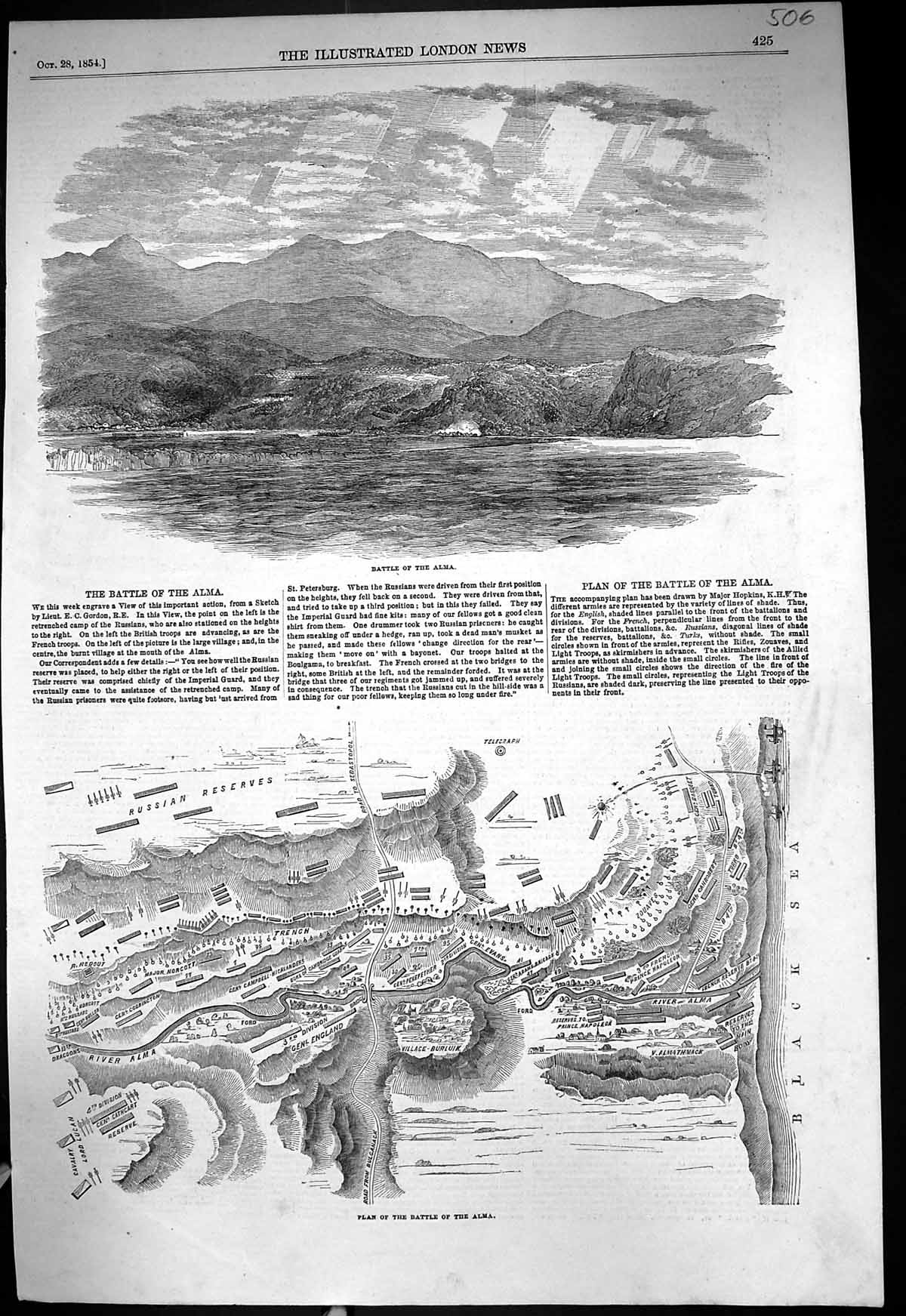 Old 1854 Battle Alma Plan Norcott England Campbell Ladies Paris Fashi Victorian