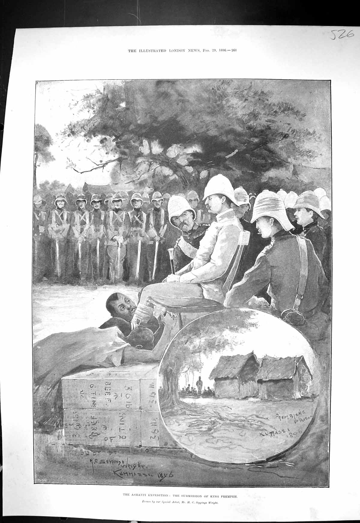 Old 1896 Ashanti Expedition Submission King Prempeh Morley Aitchison Victorian
