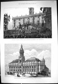 Old 1882 Death Garibaldi Capitol Rome Technical School Bradford Rydon Victorian