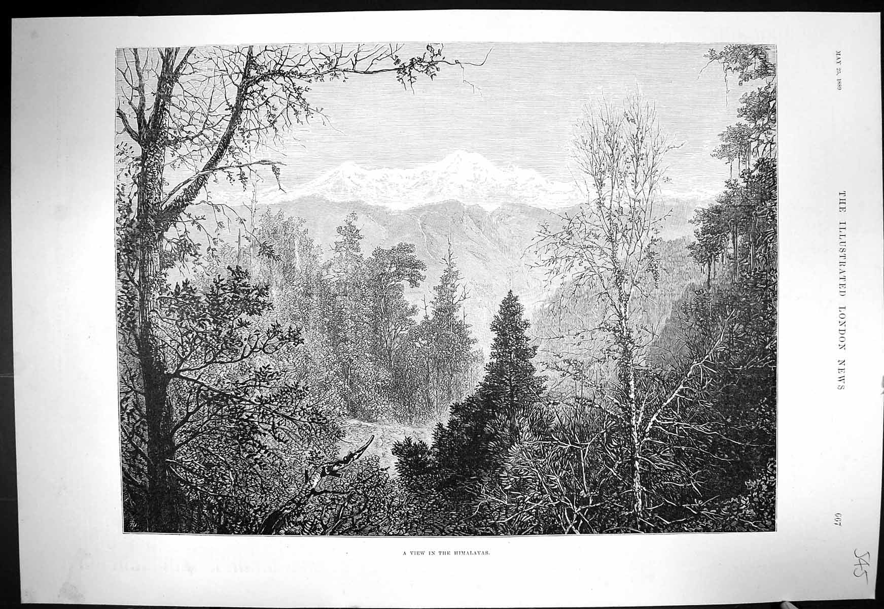 Old 1889 Himalayas Mountains Granville Hotel Ramsgate St. Lawrence-On Victorian