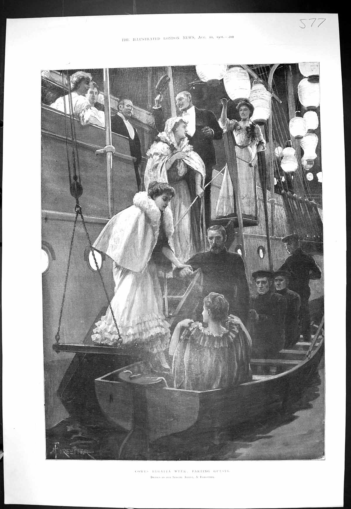 Old 1901 Cowes Regatta Jirga Tribe Waziristan Gomal Pass King Humert Victorian