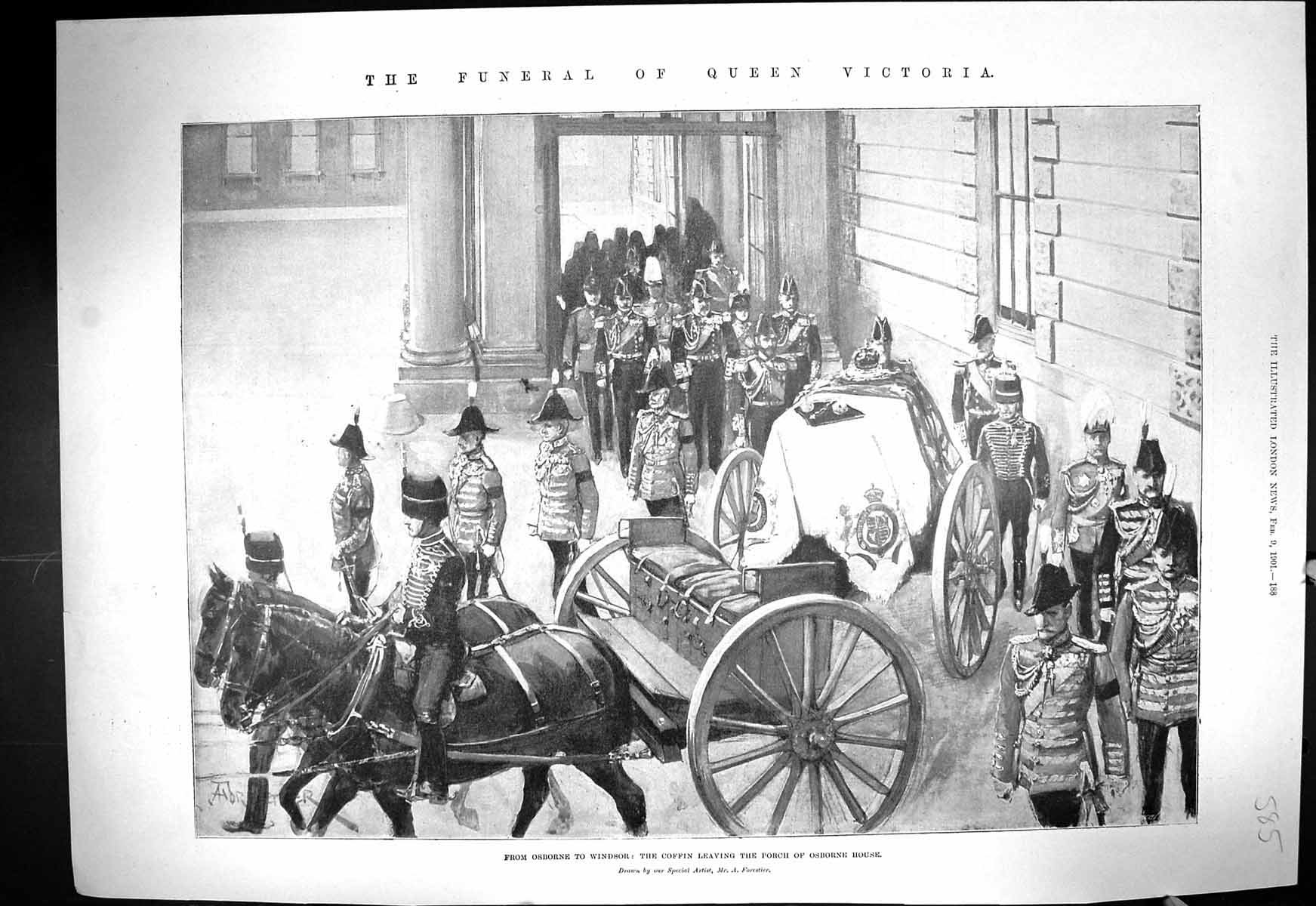 Old 1901 Funeral Queen Victoria Coffin Osborne House Buckingham Palac Victorian