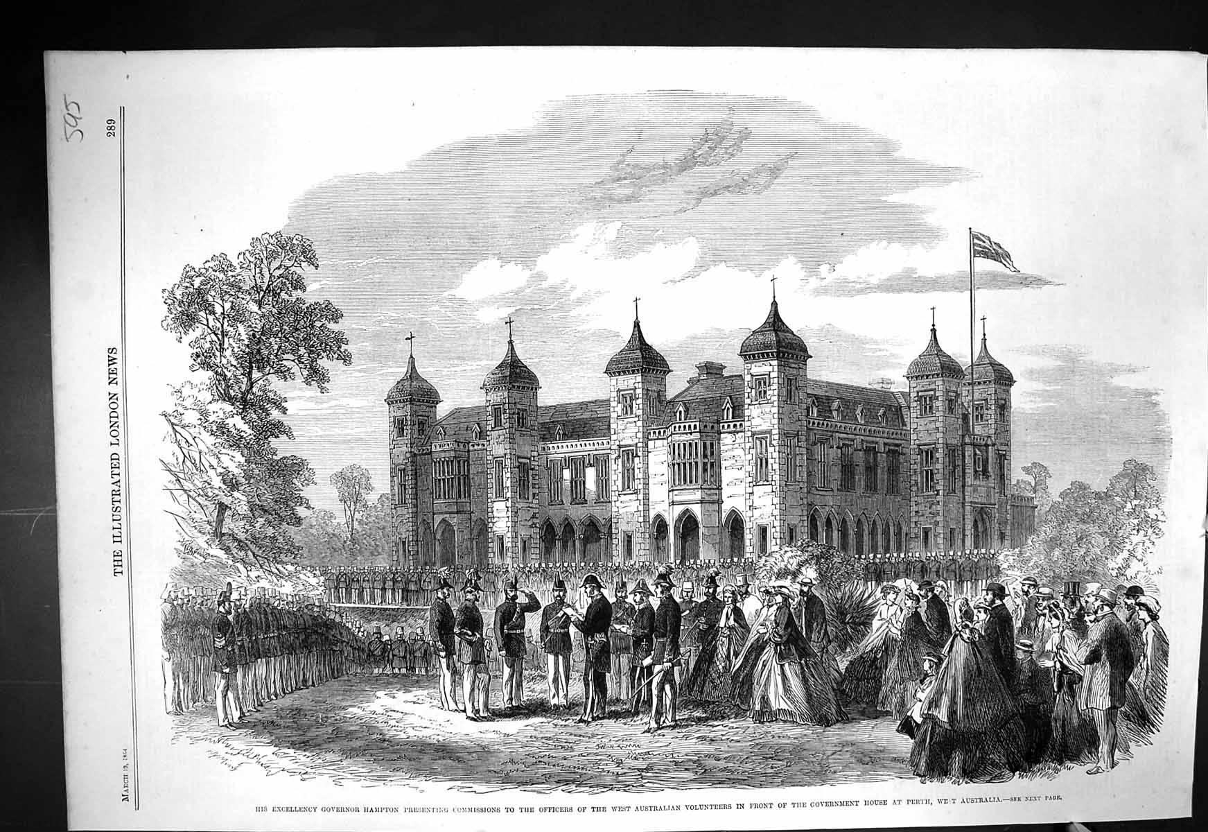 Old 1864 Governor Hampton Australian War Volunteers Perth Stones Chev Victorian
