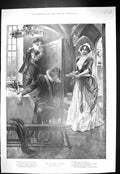 Antique Old Print 1901 Gallants Ambush Hal Hurst Law Order Man Gun Woodville