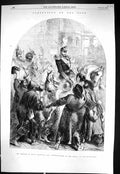 Old Print 1856 Coronation Czar Russia Moscow Ladies Paris Fashion October 19th