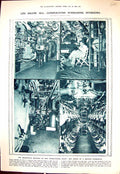 Old Print 1918 Interior British Submarine War Siers Mons R.F.A. German A 20th