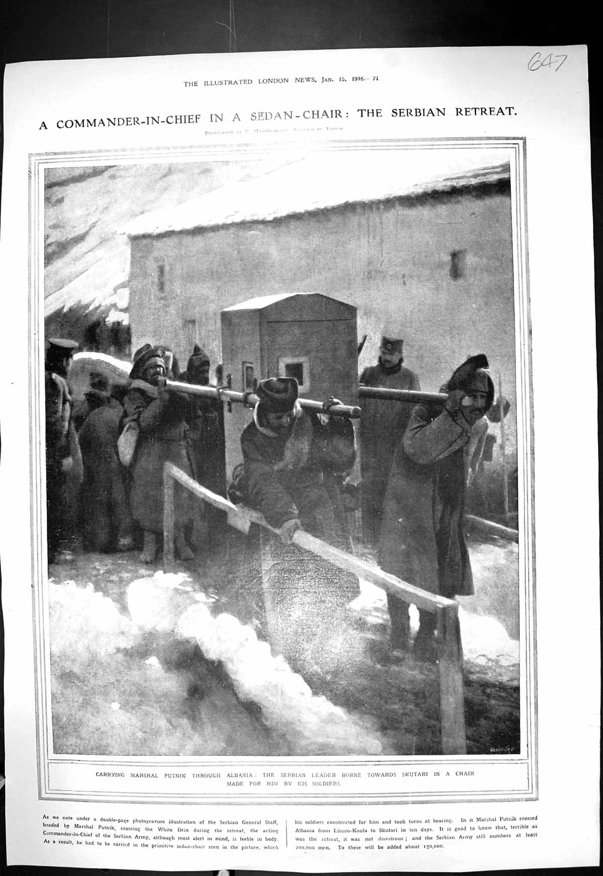 Old 1916 Commander-In-Chief Sedan Chair Marshal Putnik Albania Nixon 20th