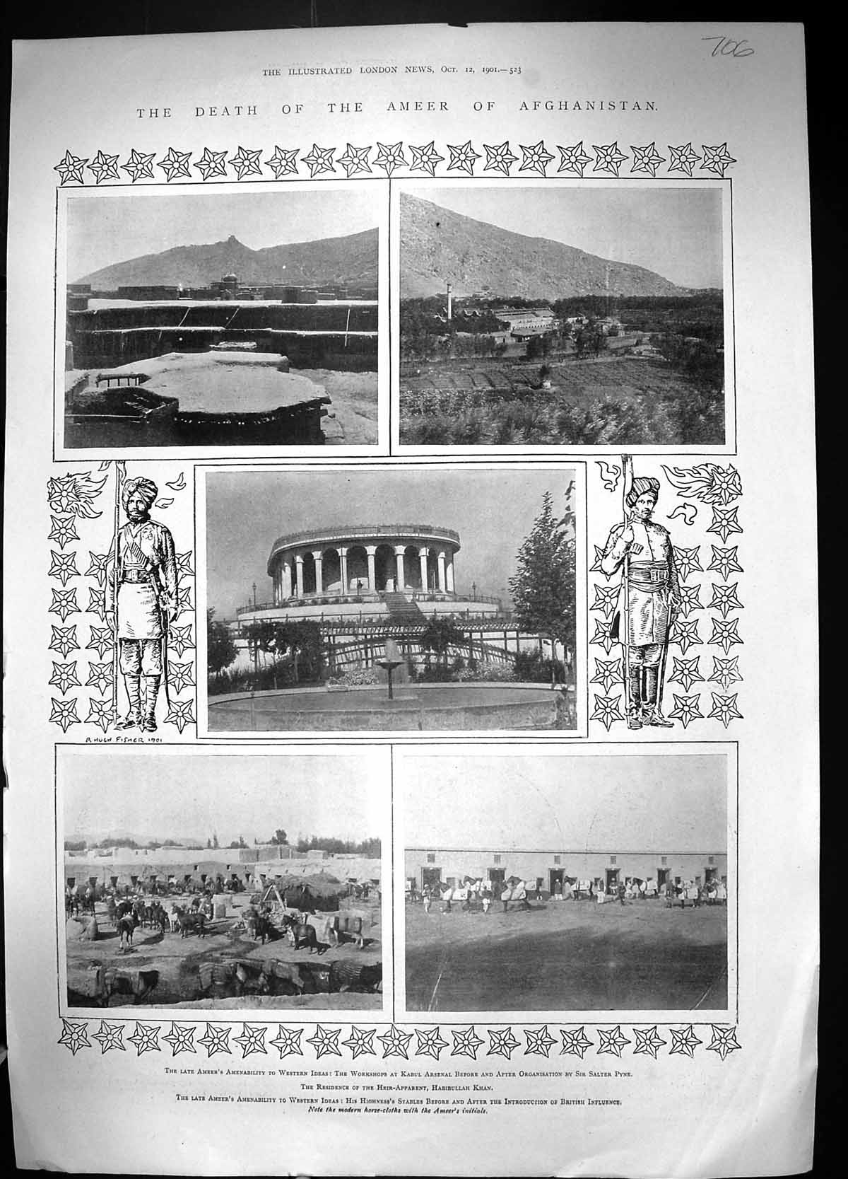 Old 1901 Death Ameer Afghanistan Habibullah Khan Whipple Smith Yarbor 20th