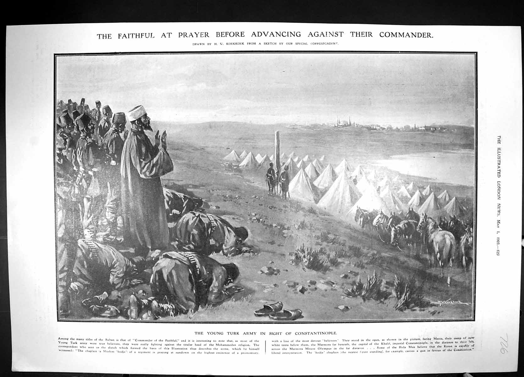 Old 1909 Turkish War Siers Faithful Prayer Brooke Lowther Moore Be 20th