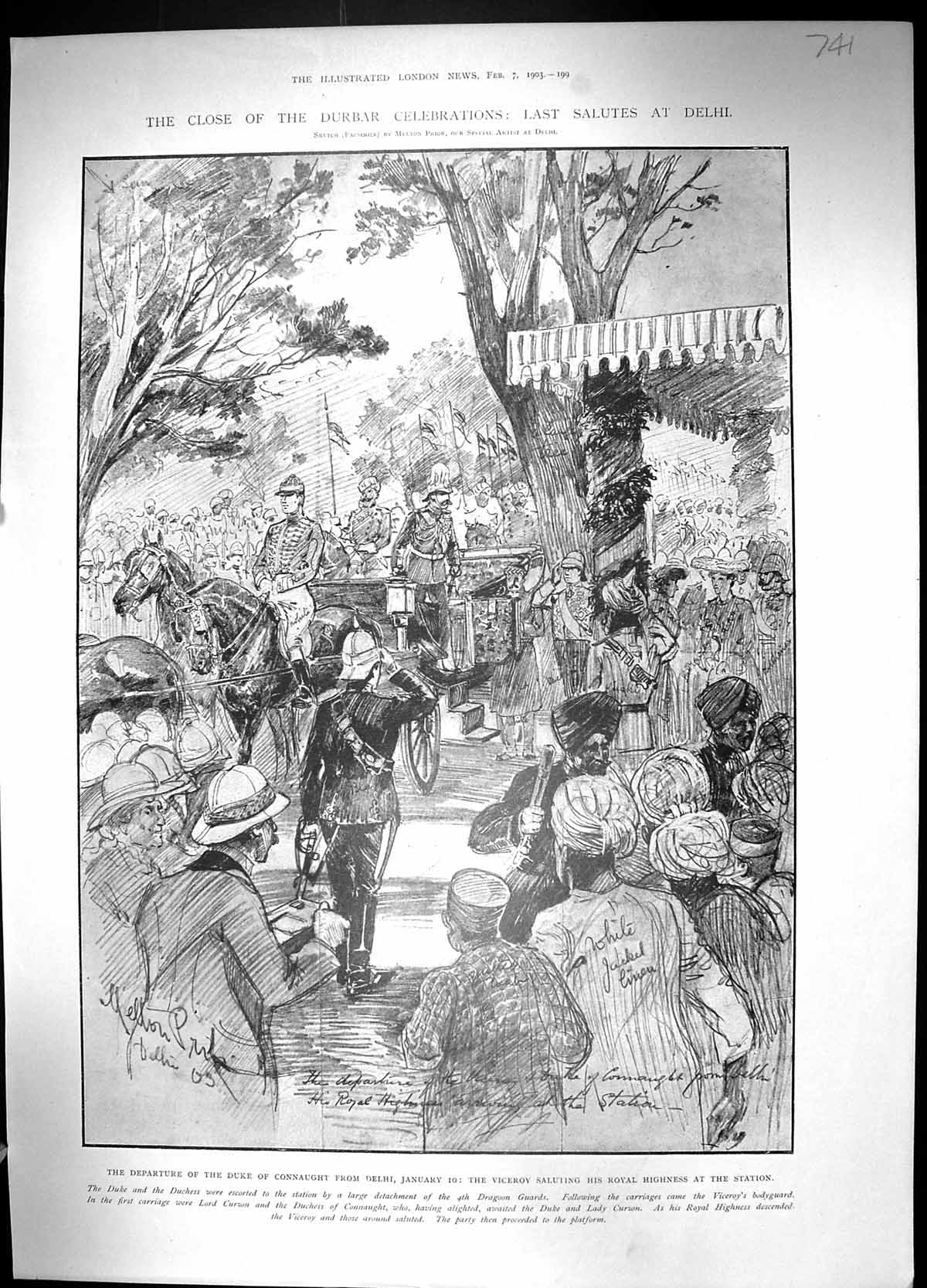 Old 1903 Durbar Celebrations Delhi Duke Connaught Dragoon Railway Lad 20th