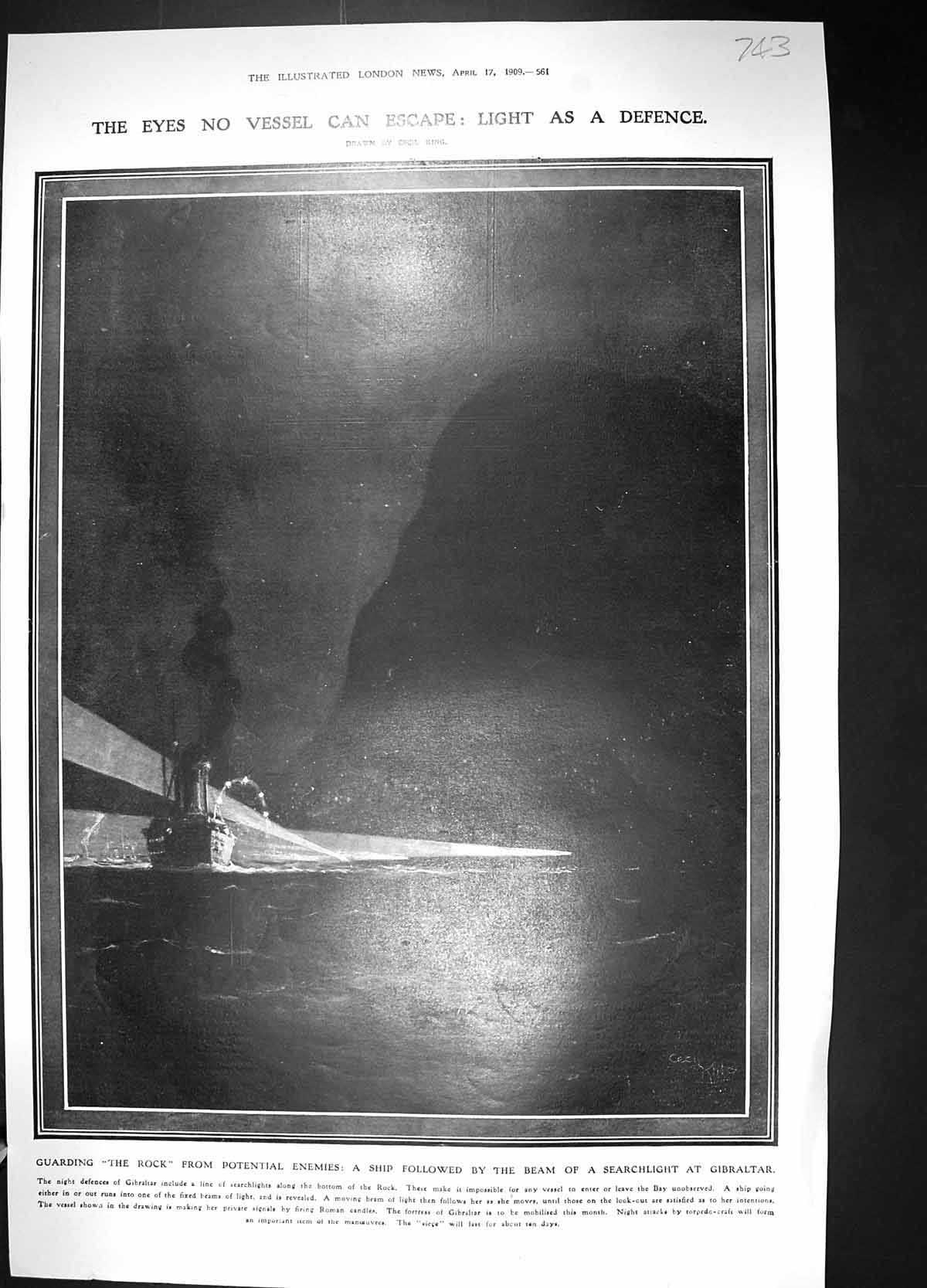 Old 1909 Ship Searchlight Gibraltar Charles Lowe Fleming Lucy Yosemit 20th