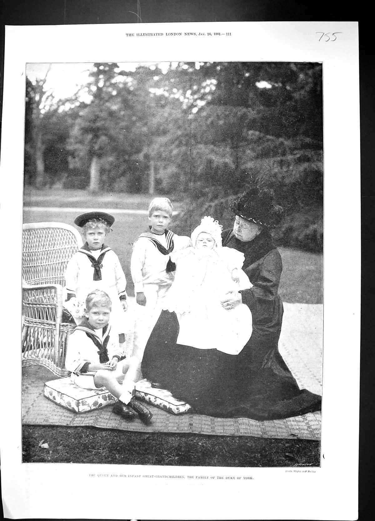 Old 1901 Queen Victoria Grandchildren Children Duke York James Ried B 20th