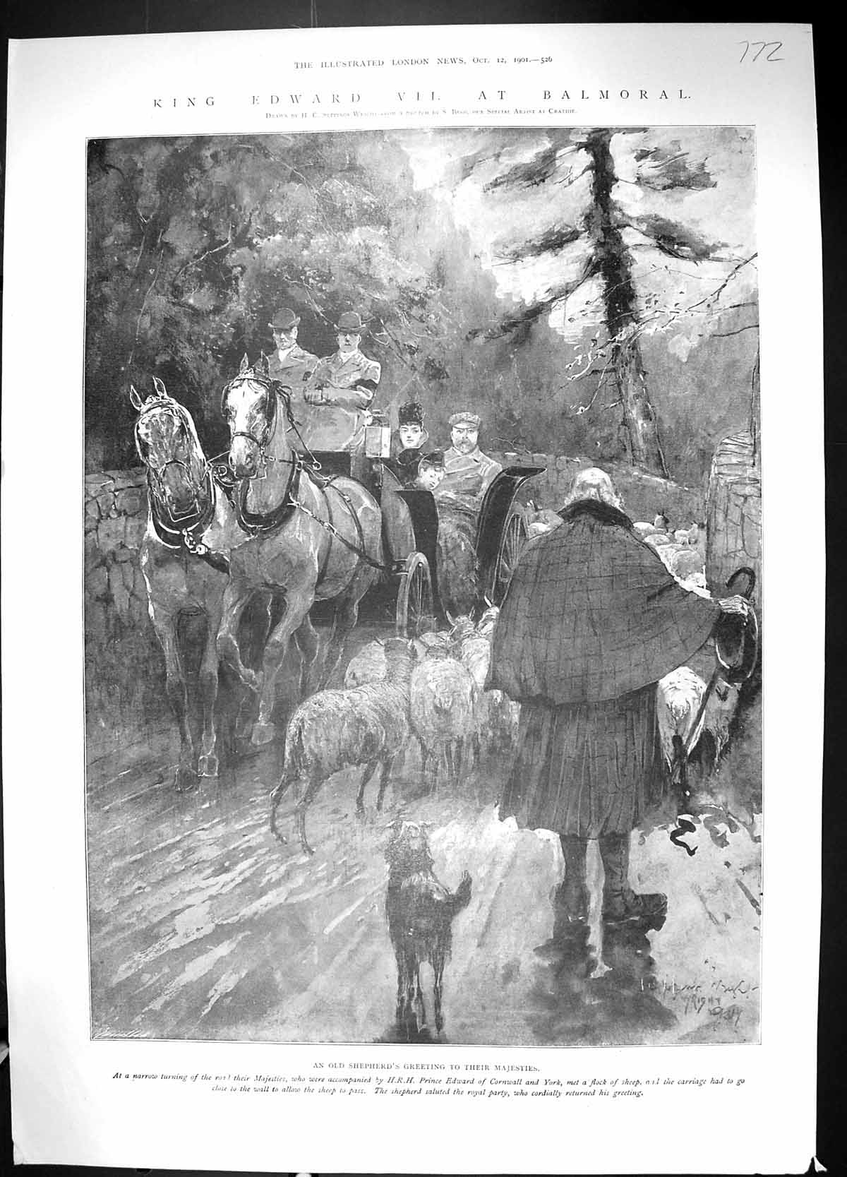 Old 1901 King Edward Balmoral Shepherds Sheep British Dairy Farmers A 20th