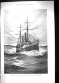 Old 1899 Ship H.M.S. Talbot Body Lord Herschell Parliament Ottawa Hea 19th