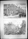 Old 1889 Prince Wales Middlesborough Vaughan Monument Hoskins Dixon A 19th