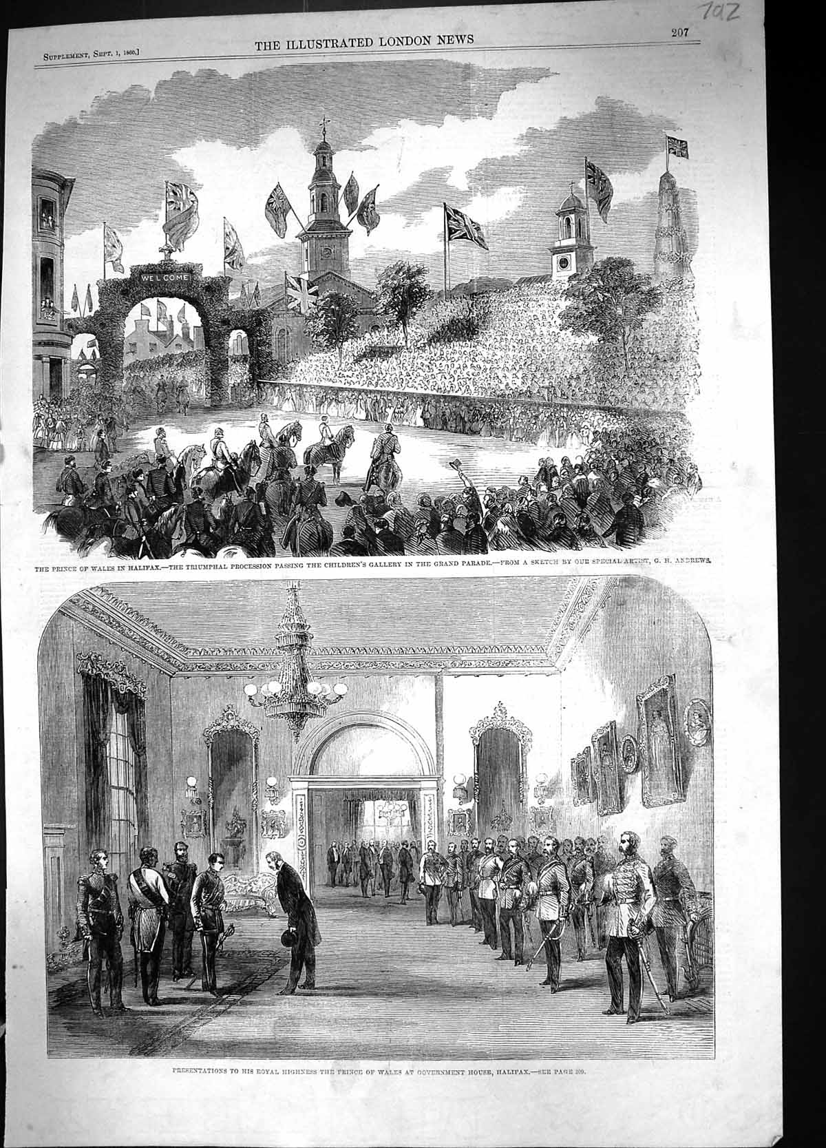 Old 1860 Prince Wales Halifax Government House Chad School Shrewsbury 19th