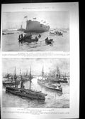 Old 1903 Launch Ship Suffolk Portsmouth Ajax Neptune Agamemnon Panthe 20th
