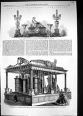 Old 1862 Blast-Engines Lilleshall Shiffnal Shropshire Clock Portes Po 19th