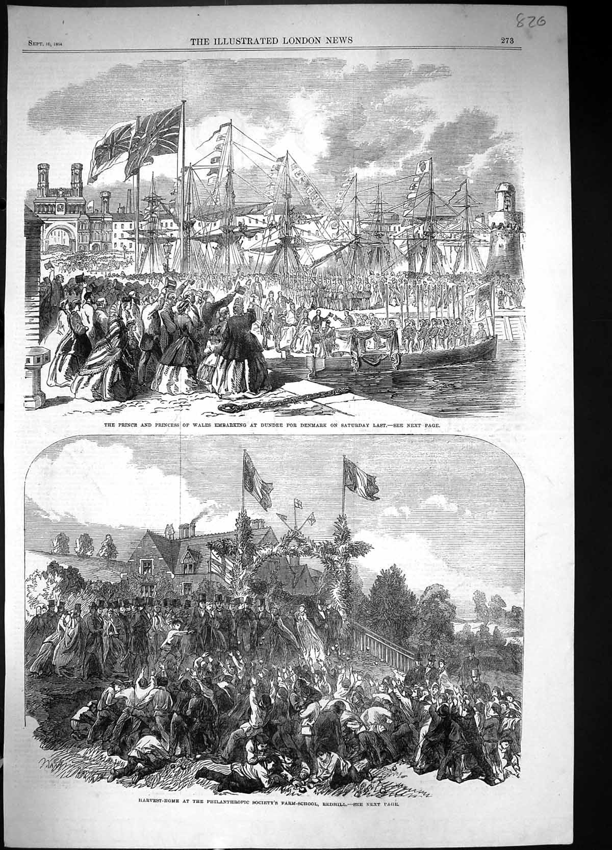 Old 1864 Prince Wales Dundee Ship Harvest Philanthropic Farm RedhillVictorian