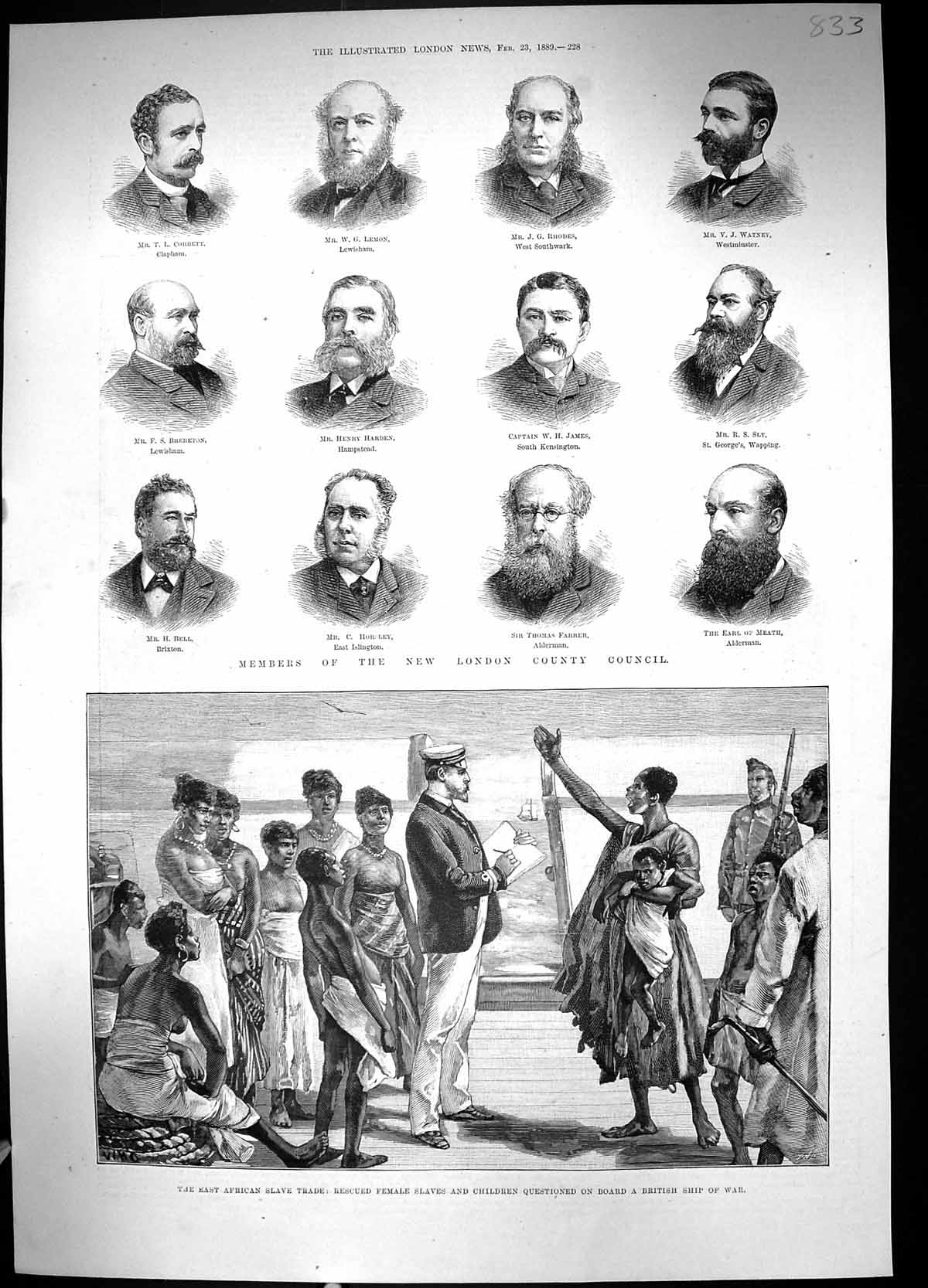 Old 1889 London Council Lemon James Meath Africa Slave Trade Princess 19th