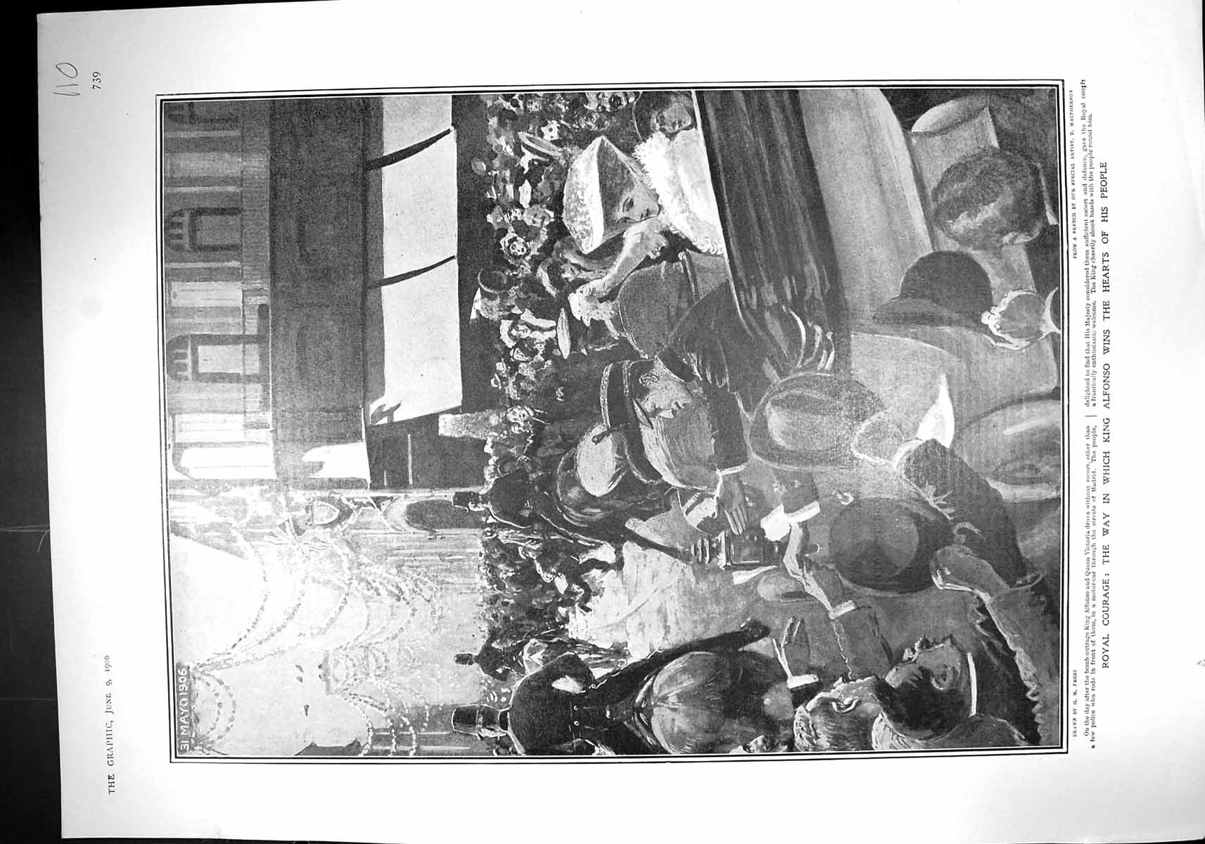 Old 1906 Bomb Spain King Alfonso Montagu Dismantling Ship Navy Sailor 20th