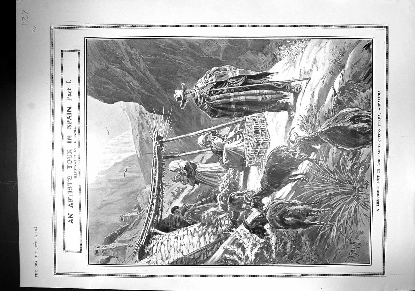 Old 1906 Shepherd Hut Santo Cristo Sierra Andalusia Gendarmes Sierra 20th