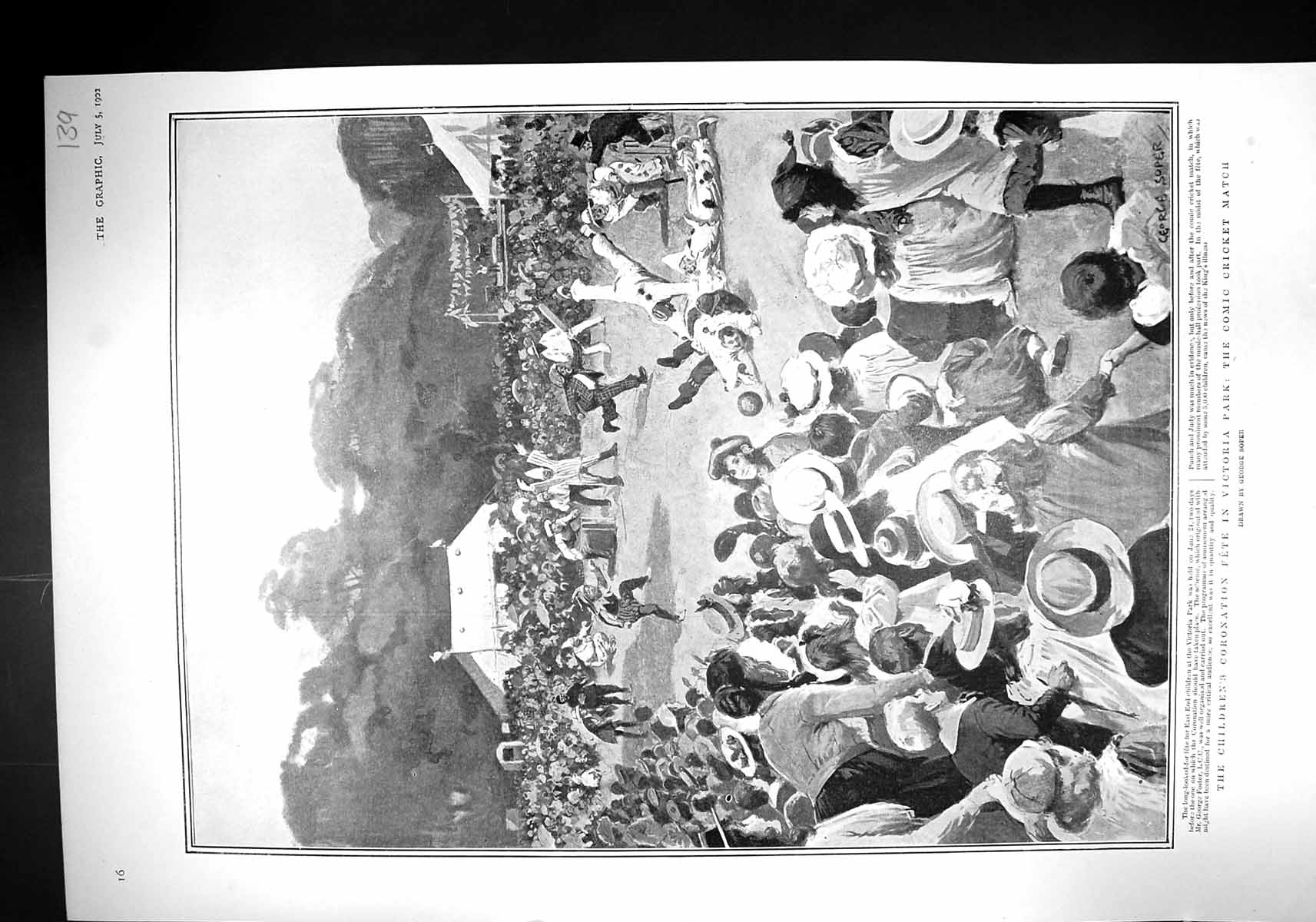 Old 1902 Children Coronation Fete Victoria Park Cricket Doctors Liste 20th