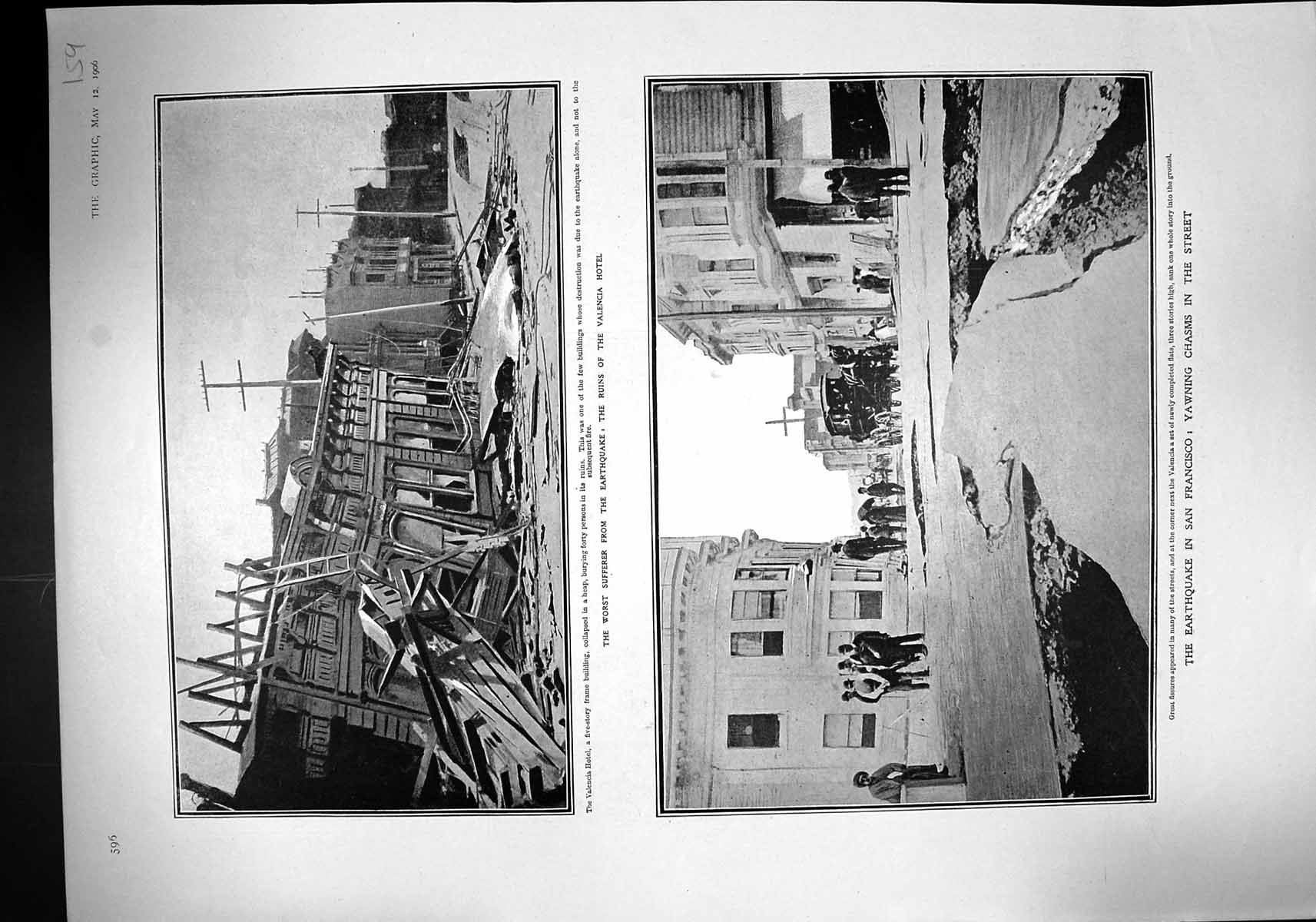 Old 1906 Earthquake Valencia Hotel Chasms Street German Gipsies Scotl 20th