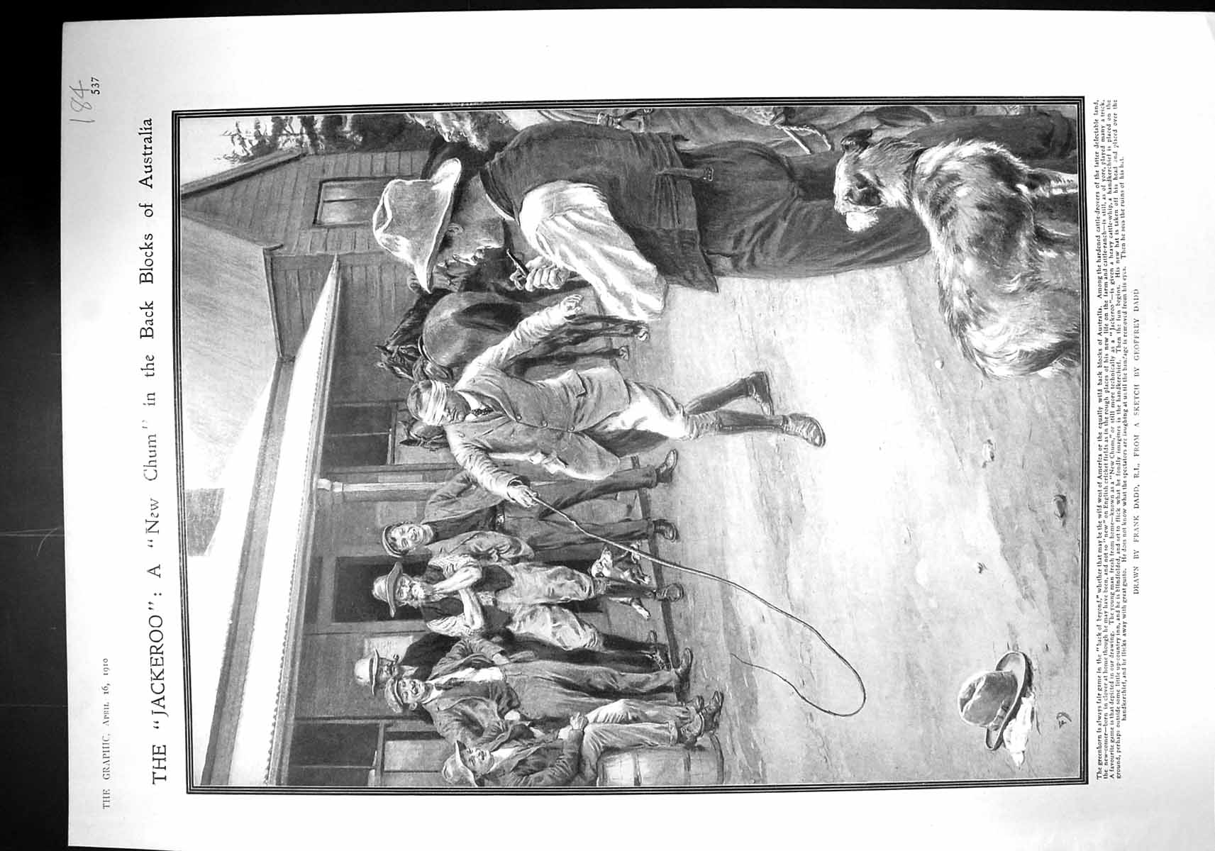 Old 1910 Jackeroo Australia Man Whip Knight Chaliapine Quixote Opera 20th