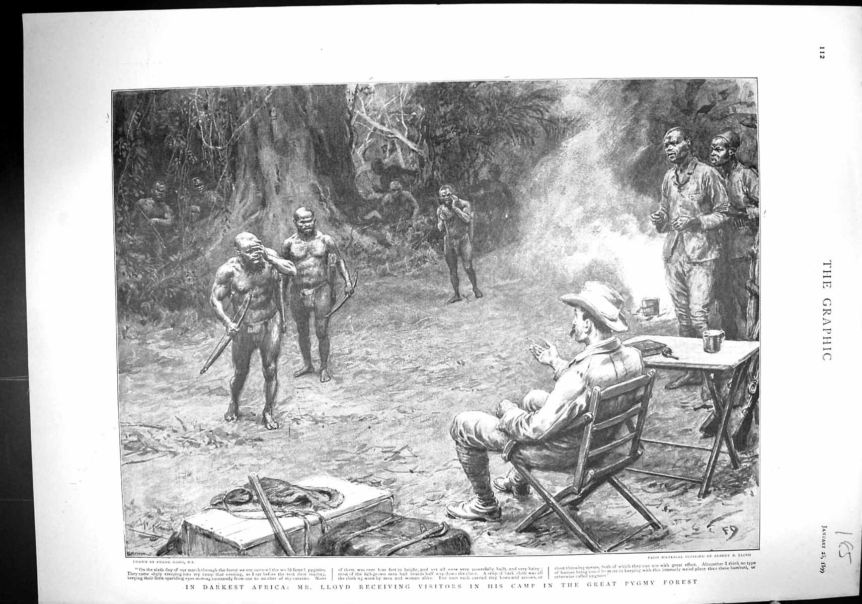 Old 1899 Africa Lloyd Camp Pygmy Forest Baron Cederstrom Madame Adeli 19th