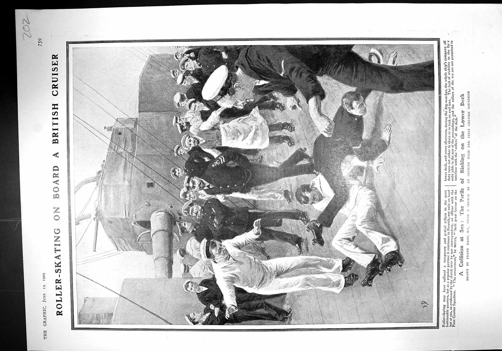 Old 1909 Roller Skating British Cruiser Ship Navy Messina Venice Monu 20th
