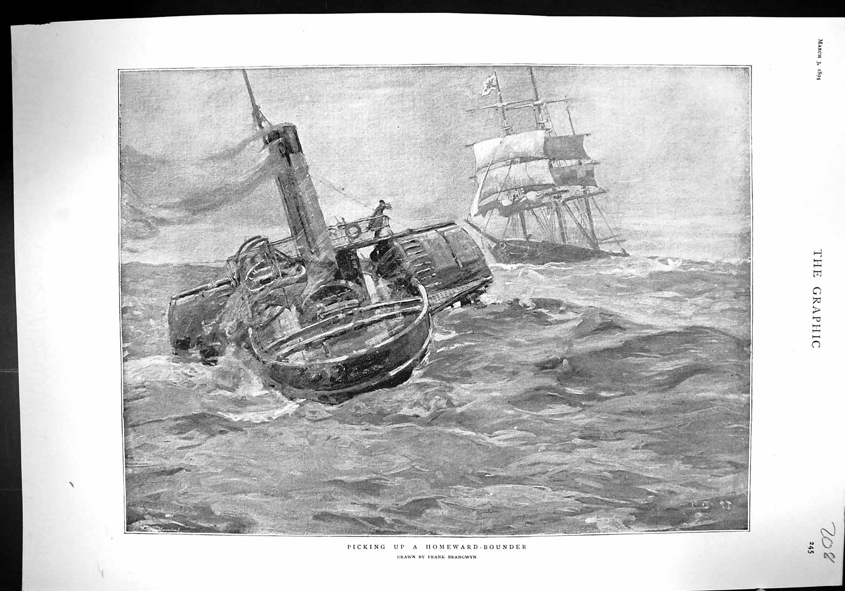 Old 1894 Life Boat Rescue Ship Homeward-Bounder Antipodes Melbourne S 19th